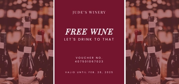Free Private Wine Voucher Template to Edit Online