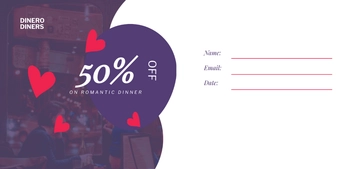 Free Romantic Dinner Voucher Template to Edit Online