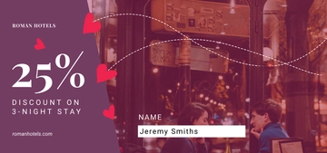 Free Romantic Evening Voucher Template to Edit Online