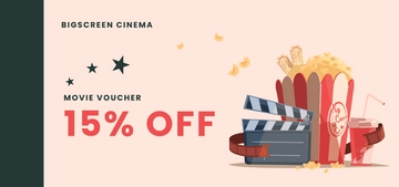 Free Romantic Love Movie Voucher Template to Edit Online