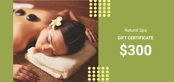 Free Spa Gift Voucher Card Template to Edit Online