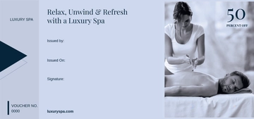 Free Spa Gift Voucher For Husband Template to Edit Online