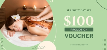 Free Spa Promotion Voucher Template to Edit Online