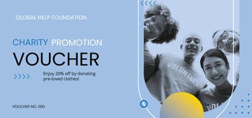 Free Charity Promotion Voucher Template to Edit Online