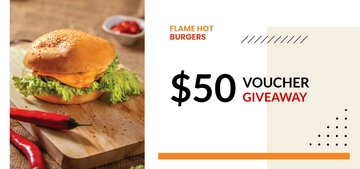 Free Giveaway Promotion Voucher Template to Edit Online