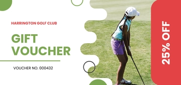 Free Golf Promotion Voucher Template to Edit Online