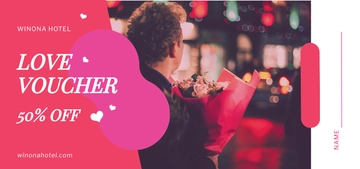 Free Personalized Romantic Love Voucher Template to Edit Online