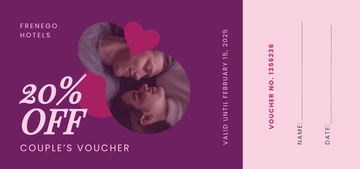 Free Relationship Romantic Love Voucher Template to Edit Online