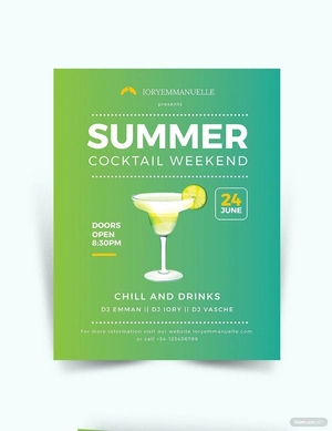 Summer Cocktail Party Flyer Template