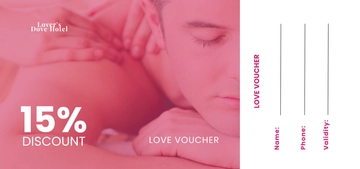 Free Romantic Love Voucher For Husband Template to Edit Online
