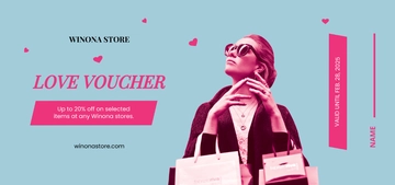 Free Romantic Love Voucher For Wife Template to Edit Online