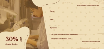 Free Sewing Voucher Template to Edit Online
