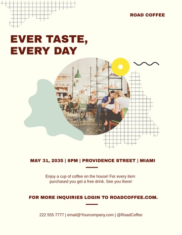 Free Sample Cafe Flyer Template to Edit Online