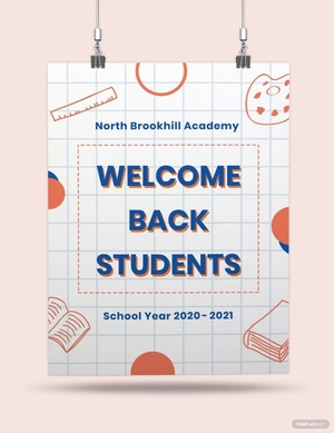Back To School Poster Template