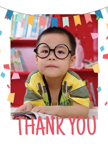 Free Birthday Photo Thank You Card Template to Edit Online