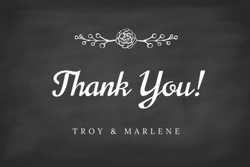 Free Chalkboard Thank You Card Template to Edit Online