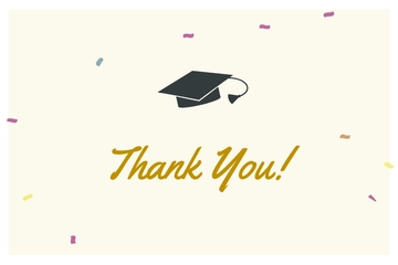 Free Graduation Thank You Card Template to Edit Online