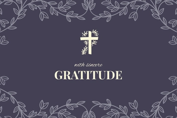 Free Memorial Thank You Card Template to Edit Online