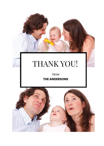 Free Photo Thank You Card Template to Edit Online