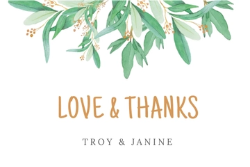 Free Rustic Floral Thank You Card Template to Edit Online