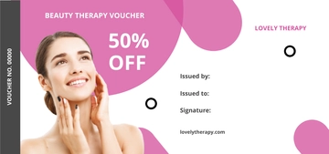 Free Beauty Therapy Voucher Template to Edit Online