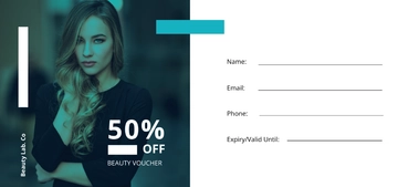 Free Blank Beauty Voucher Template to Edit Online