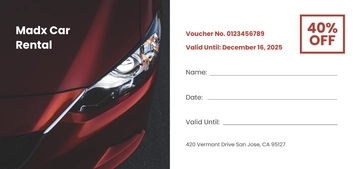 Free Business Gift Card Voucher Template to Edit Online