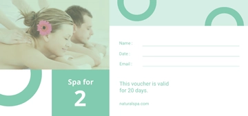 Free Spa For 2 Voucher Template to Edit Online