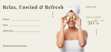 Free Spa Gift Voucher For Wife Template to Edit Online