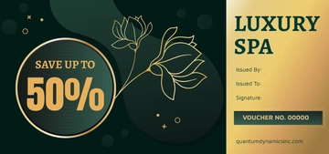 Free Spa Promotion Offer Voucher Template to Edit Online