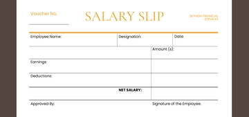 Free Salary Slip Voucher Template to Edit Online