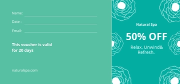 Free Spa Voucher Book Template to Edit Online