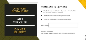 Free Term Condition Food Voucher Template to Edit Online