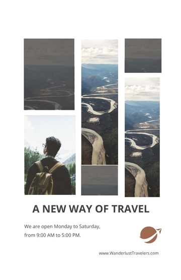 Free Printable Travel Agency Poster Template to Edit Online