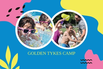 Free Kids Summer Camp Postcard Template to Edit Online