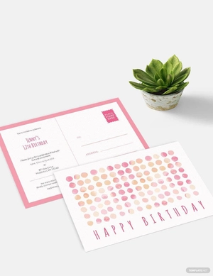 Birthday Invitation Postcard Template