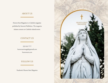 Free Catholic Bi-Fold Brochure Template to Edit Online