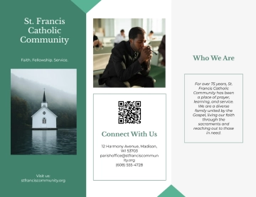 Free Catholic Tri-Fold Brochure Template to Edit Online