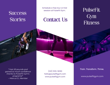 Free Fitness Gym Tri-Fold Brochure Template to Edit Online Free Fitness Gym Tri-Fold Brochure Template to Edit Online
