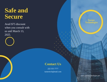 Free IT Business Tri-Fold Brochure Template to Edit Online