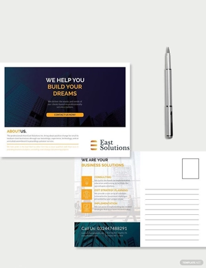 Sample Corporate Business Postcard Template