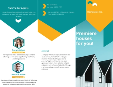 Free Editable House For Sale Tri-Fold Brochure Template to Edit Online