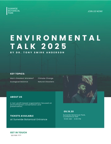 Free Environmental Conservation Flyer Template to Edit Online
