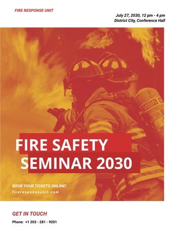 Free Fire Safety Flyer Template to Edit Online