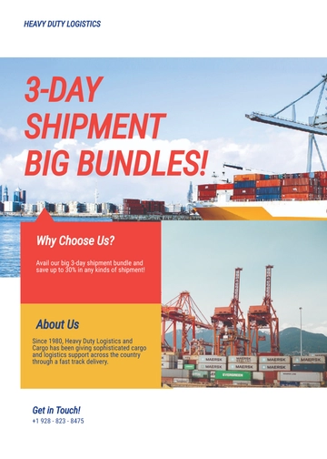 Free Logistics Flyer Template to Edit Online