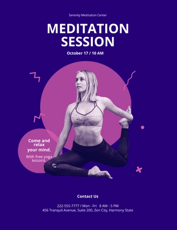 Free Meditation Flyer Template to Edit Online