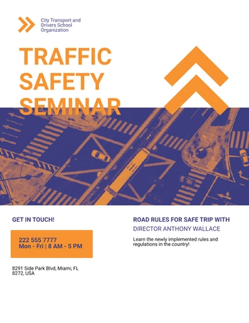 Free Traffic Safety Flyer Template to Edit Online