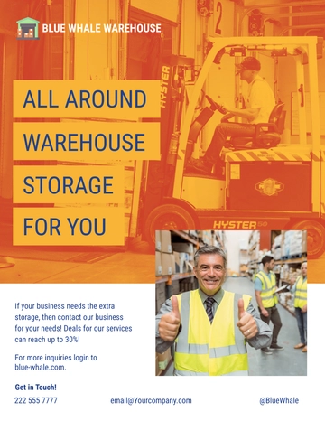 Free Warehousing Flyer Template to Edit Online