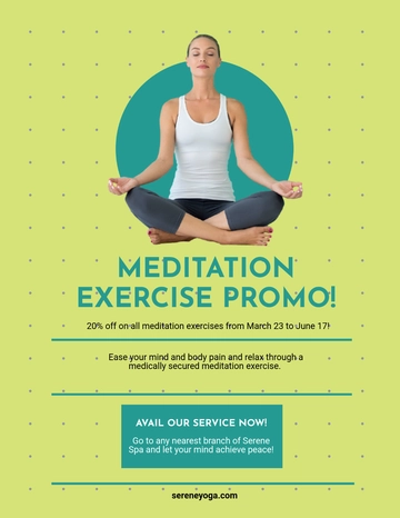 Yoga Meditation Flyer Template - Edit Online & Download