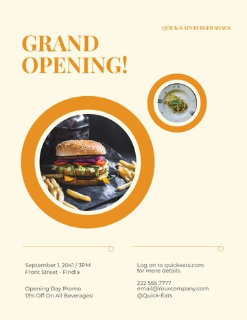 Free Fast Food Flyer Template to Edit Online